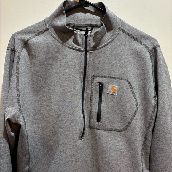 Carhartt Heather Gray Quarter-Zip Pullover - Picture 4 of 15